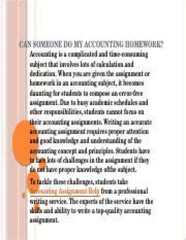 Can I pay someone to do my Accounting homework?