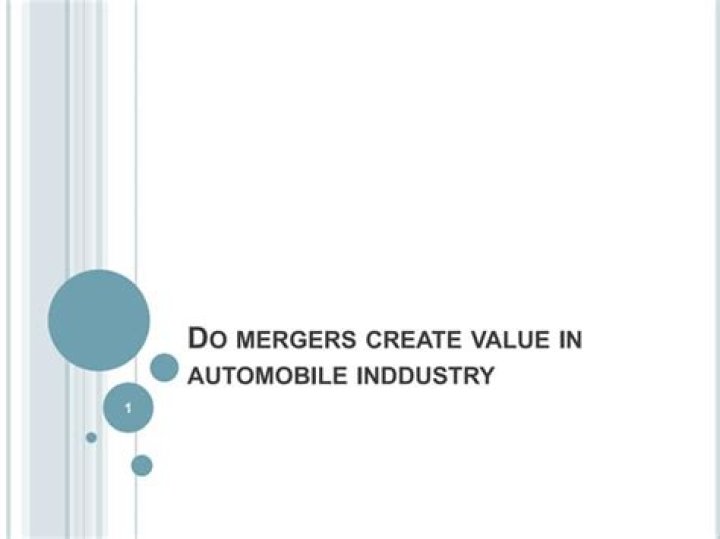 Do mergers create value?