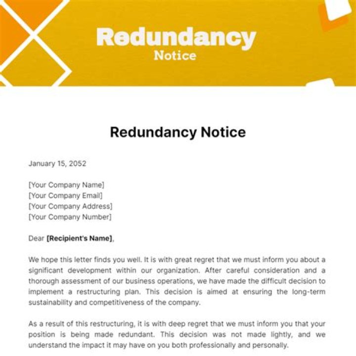 Does notice of redundancy have to be in writing?