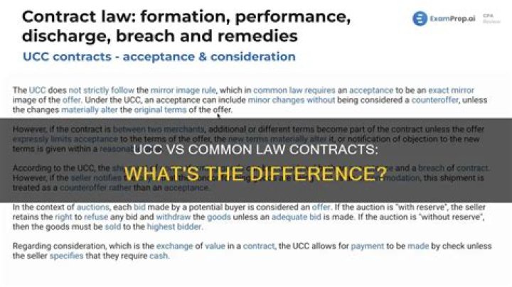 Does UCC replace common law?