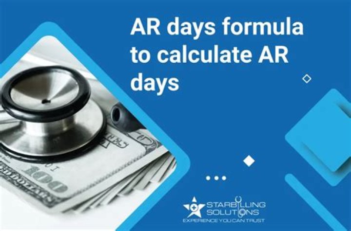 How are AR days calculated in healthcare?