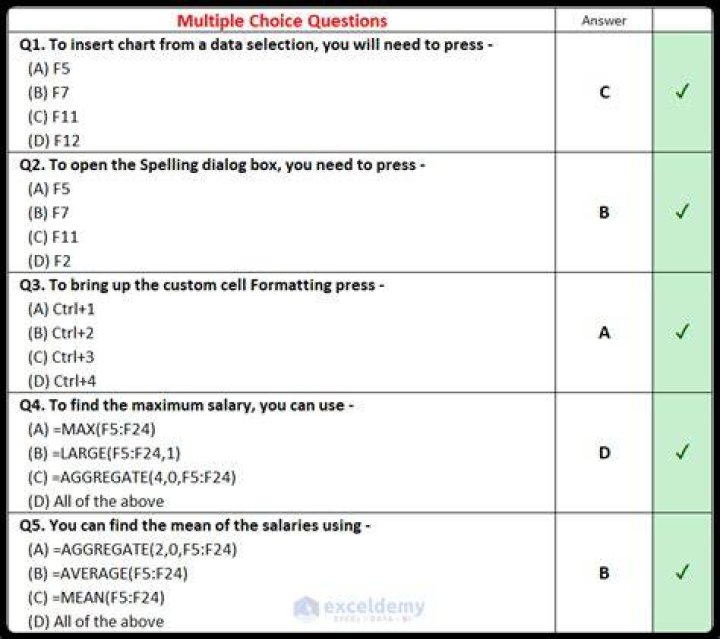 How are multiple choice questions used in statistics?