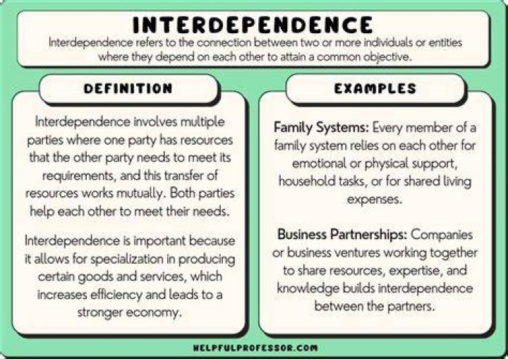 How can interdependence be beneficial?