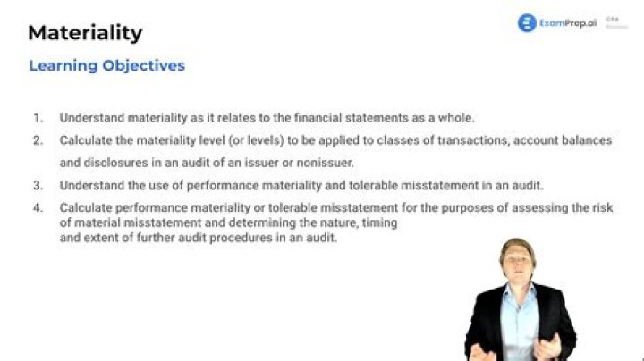 How can you determine the materiality in the financial statements?