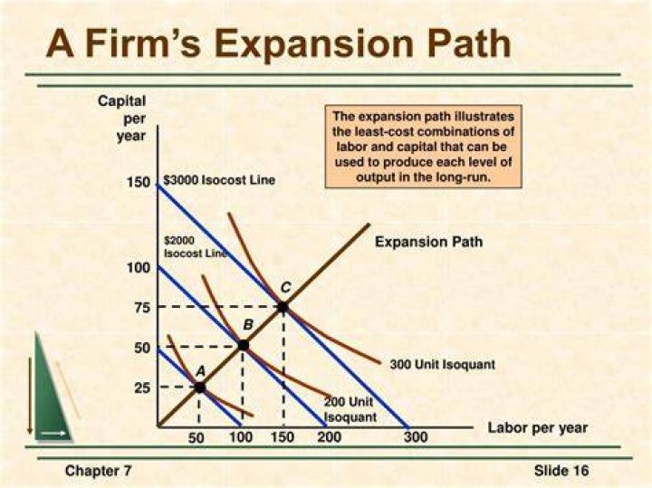 How can you drive an expansion path of a firm?