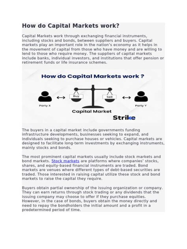 How do capital markets work?