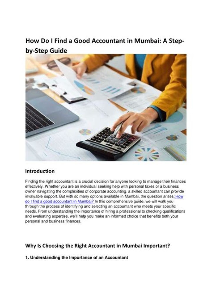 How do I find a good accountant?