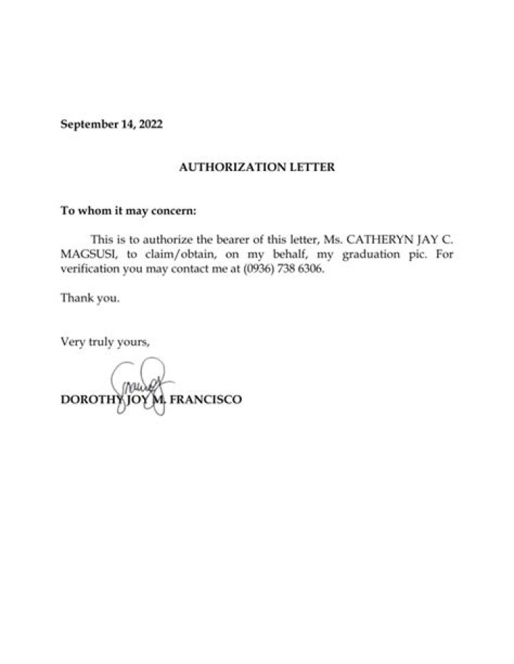 How do I write an Authorization letter?