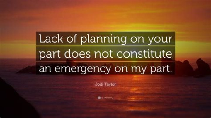 How do you address a lack of planning?