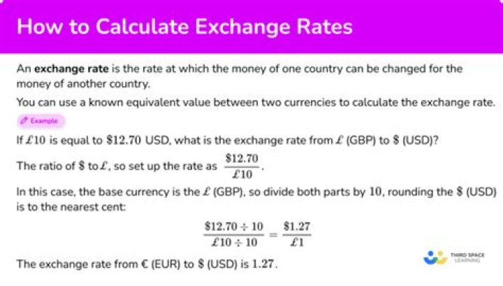 How do you calculate an exchange rate?