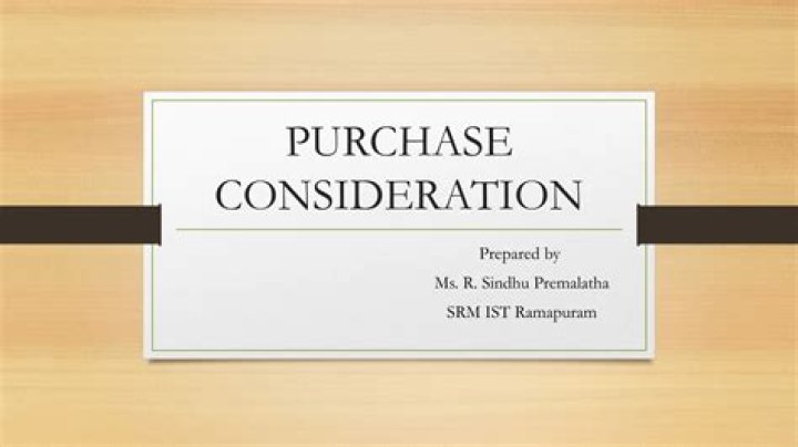 How do you calculate purchase consideration formula?