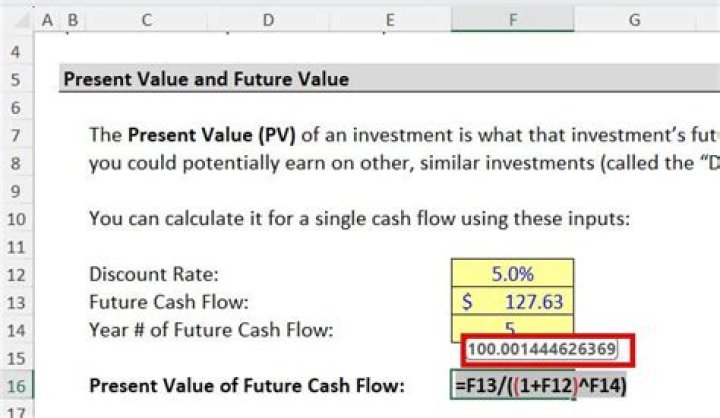 How do you calculate the present value of an investment?