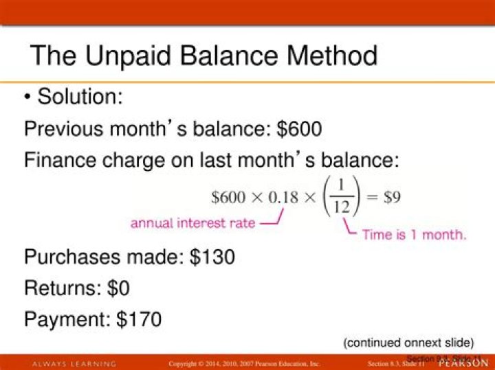 How do you calculate unpaid balance method?
