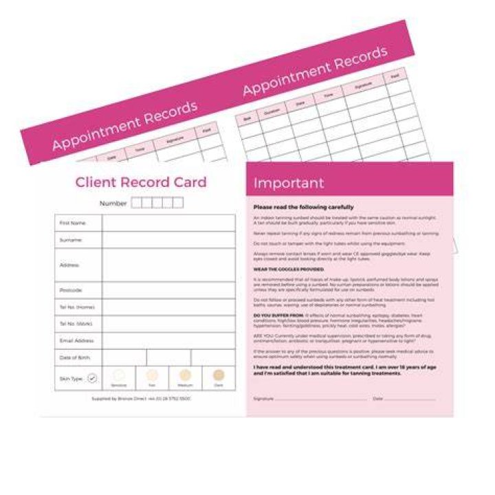 How do you complete a client record card?
