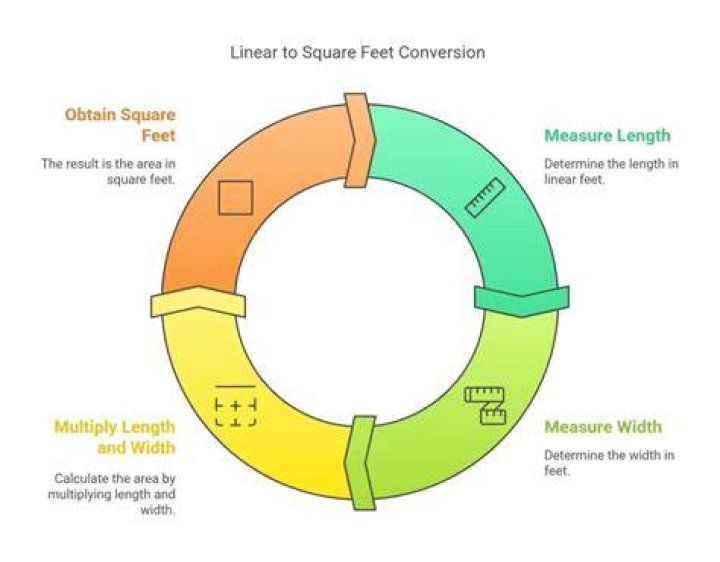How do you convert linear feet into square feet?