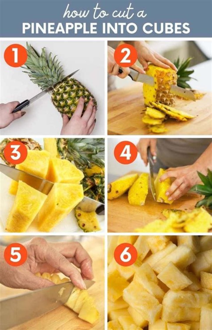 How do you cut sliced pineapple with skin?
