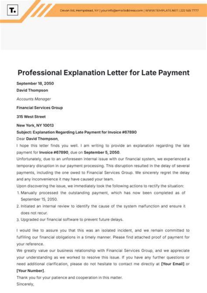 How do you explain late payments?