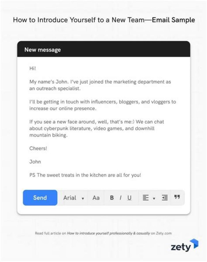 How do you introduce yourself in a new email?