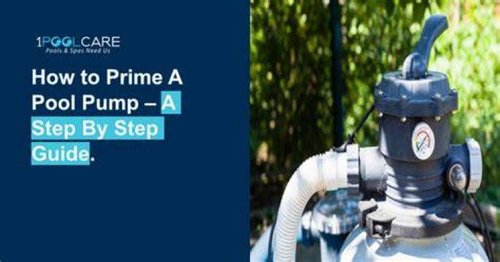 How do you prime a pool pump?
