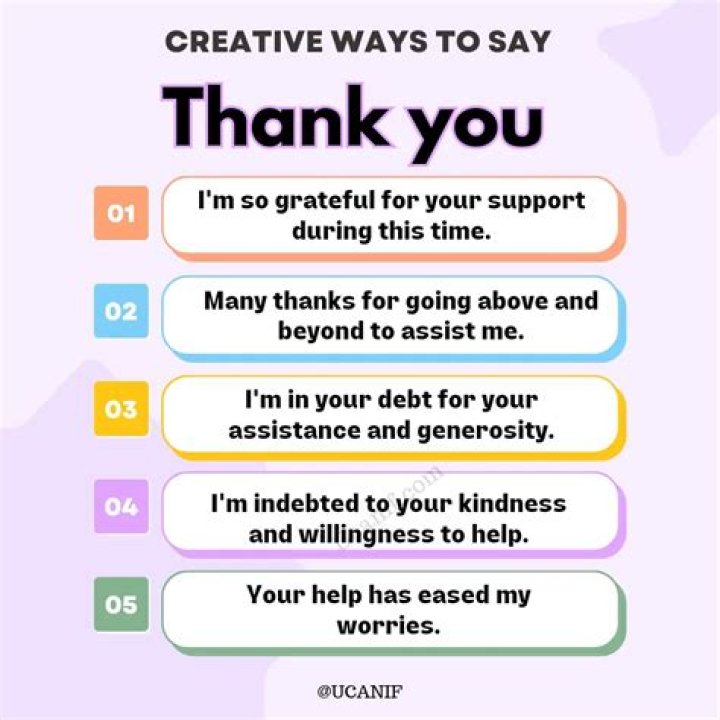 How do you say thank you in a post?