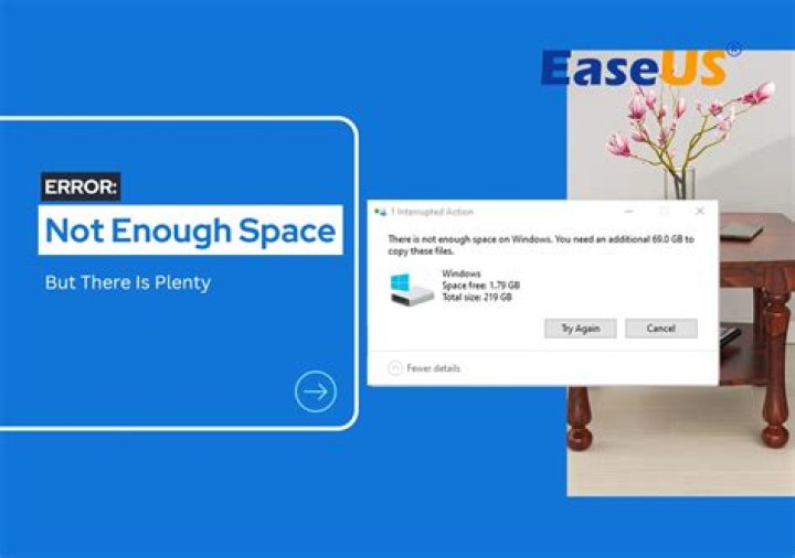 How do you solve not enough space?