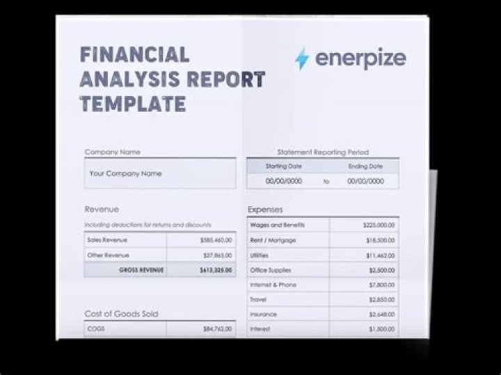 How do you start a financial analysis report?