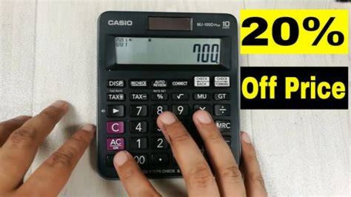 How do you take 20% off a price?