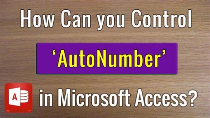 How do you use AutoNumber?