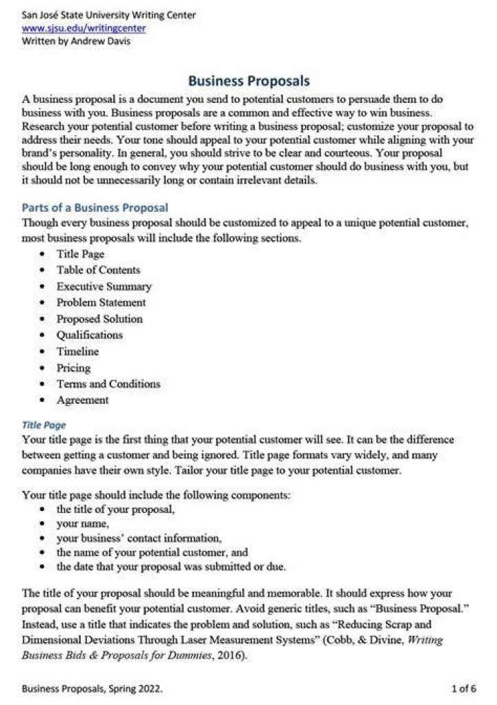 How do you write a business proposal sample?