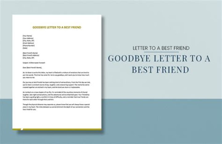 How do you write a goodbye letter to someone who is leaving?