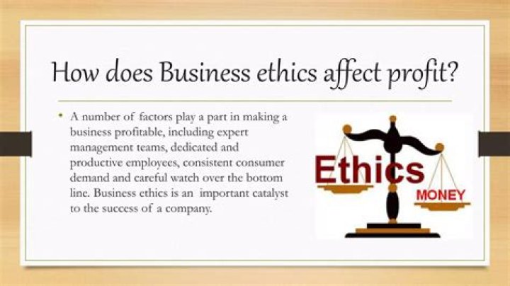 How does ethical behavior affect profits?