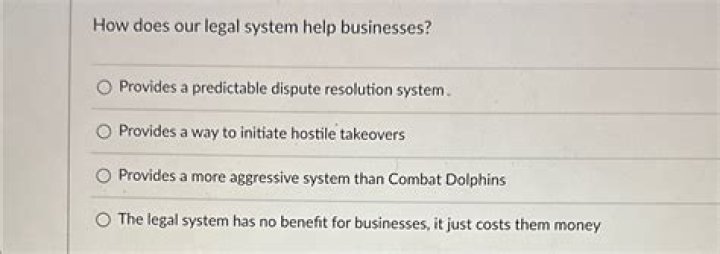 How does our legal system help businesses?