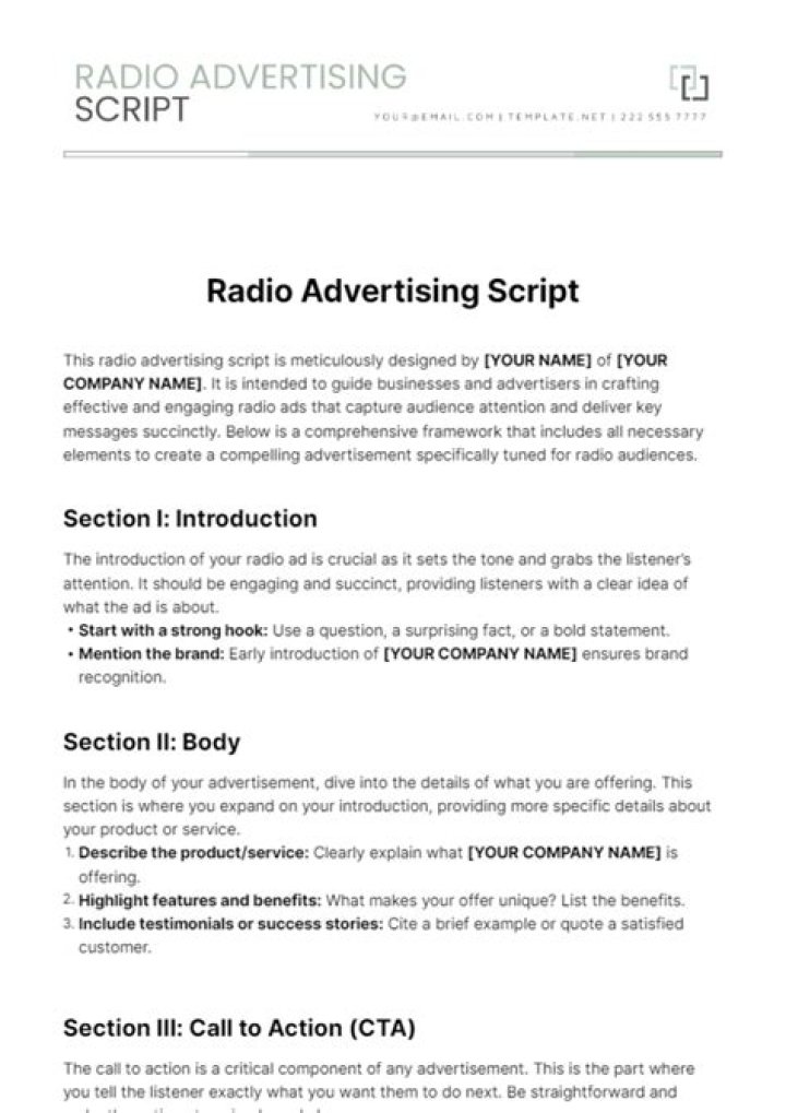 How long is the average radio advertisement?