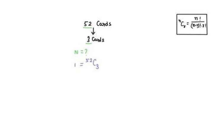 How many different 3 card hands can be dealt from a deck of 52 cards the order of the cards does not matter in this case?