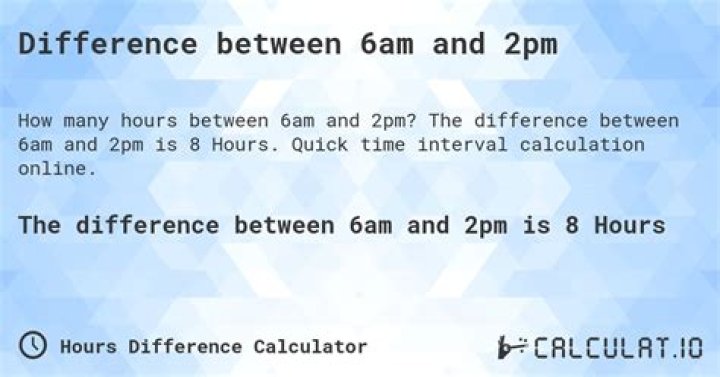 How many hours is 6am PM?