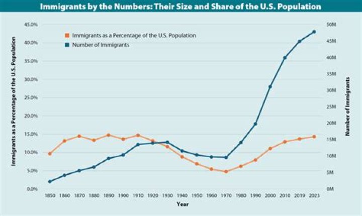 How many immigrants are in the US 2019?
