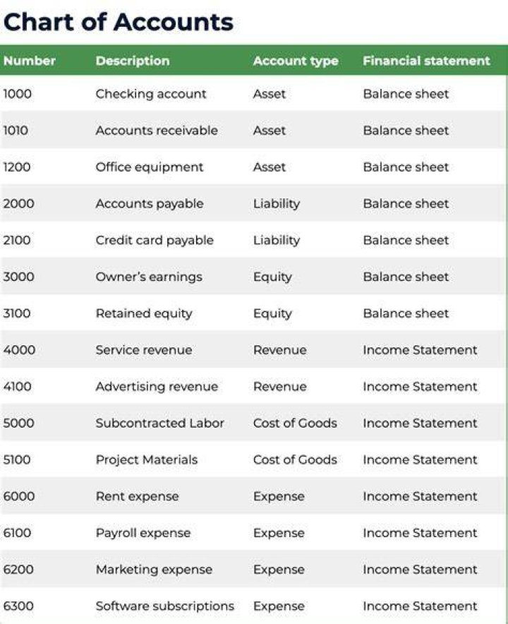 How many types of accounts are there in a balance sheet?
