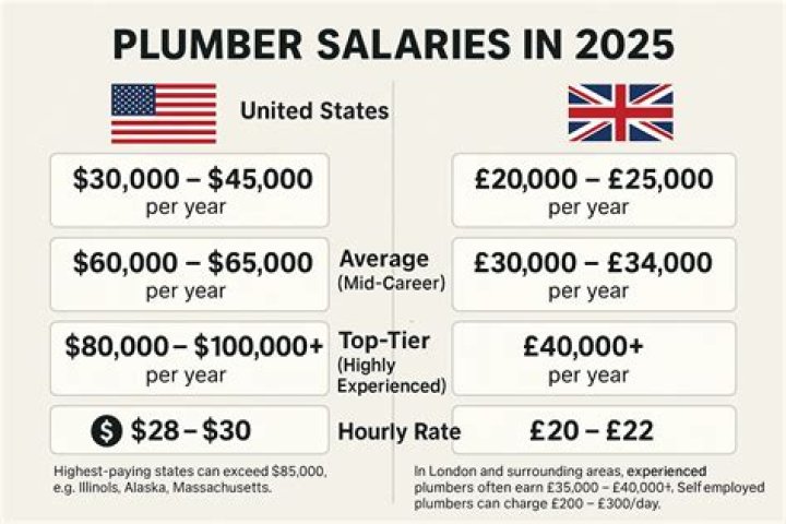 How much do plumbers get paid in UK?