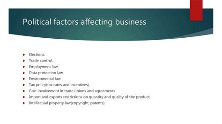 How political factors affect industry?