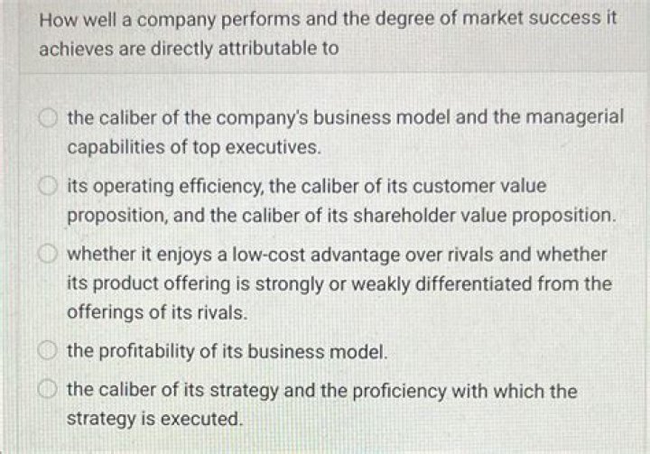 How well a company performs and the degree of market success?