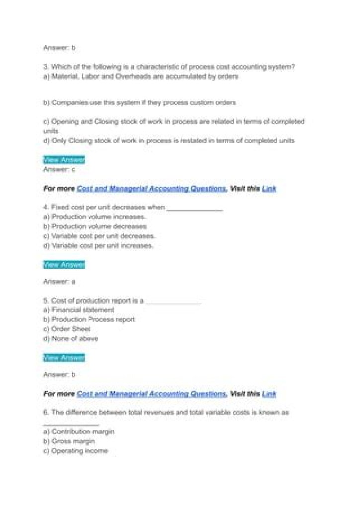 Is a characteristic of process cost accounting system?