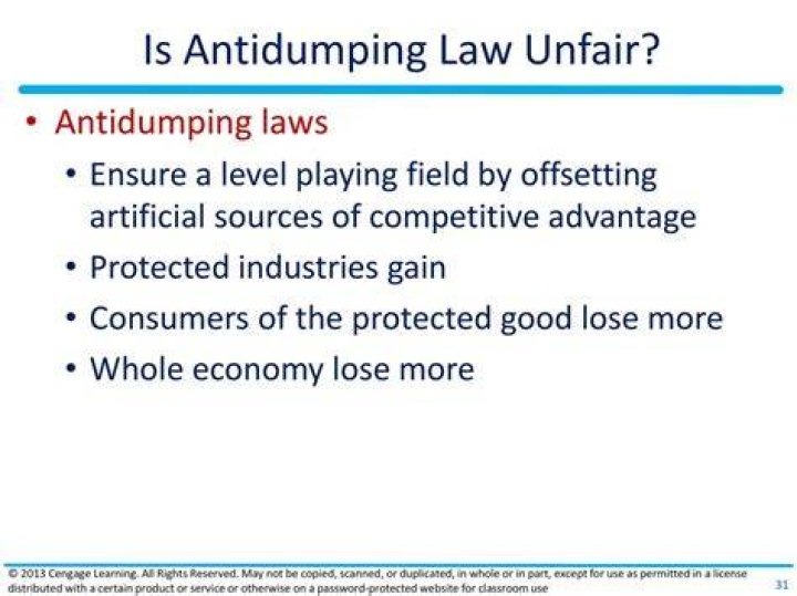 Is antidumping law unfair?