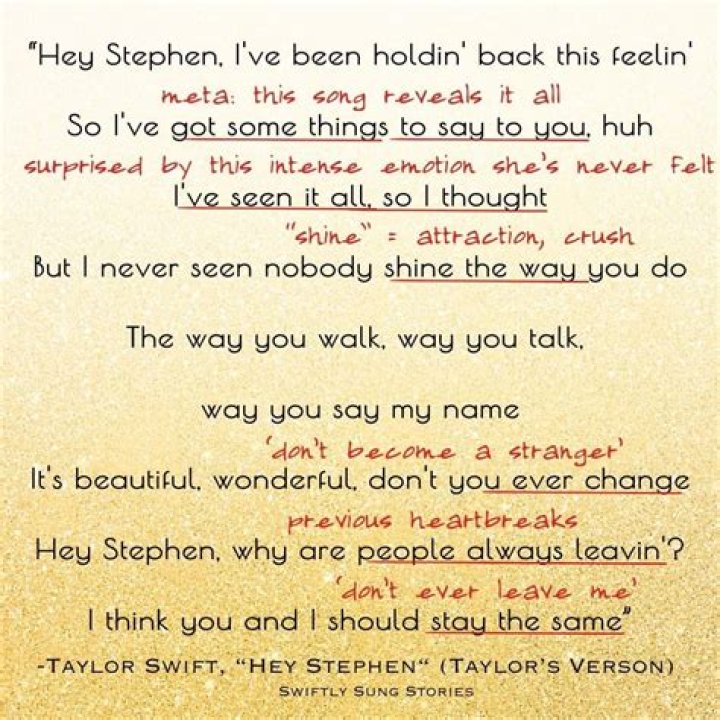 Is Hey Stephen really about Stephen King?