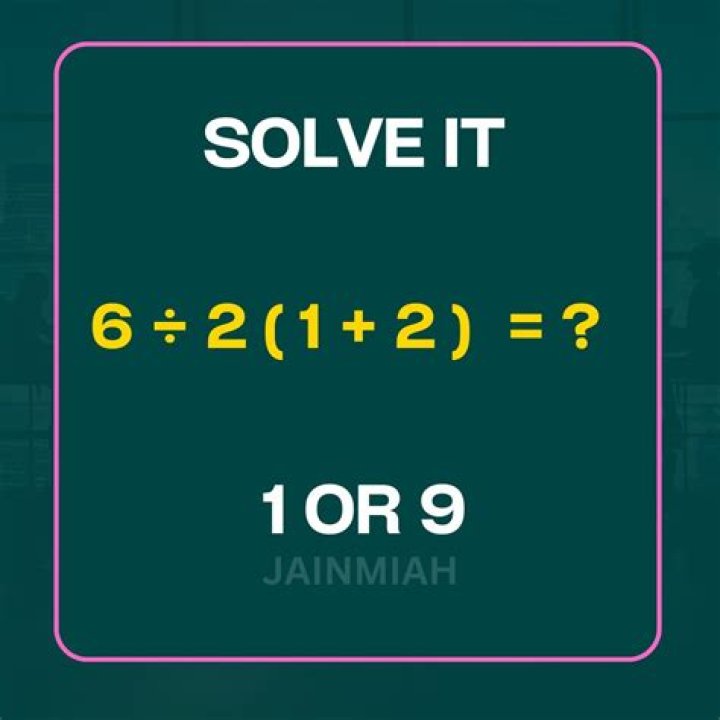 Is the answer 1 or 9?