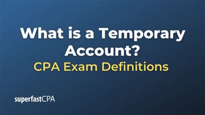 What account is a temporary account?