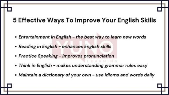 What are 5 ways to improve your English skills?