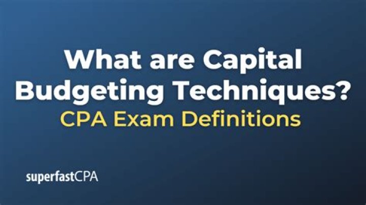 What are capital budgeting techniques?