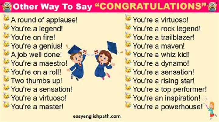 What are different ways to say congratulations?