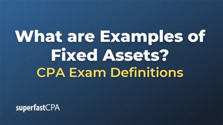 What are examples of fixed assets?