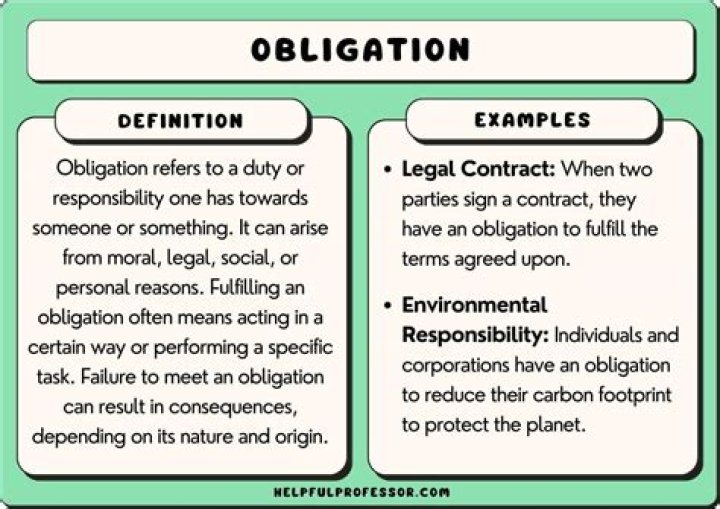 What are examples of legal obligations?